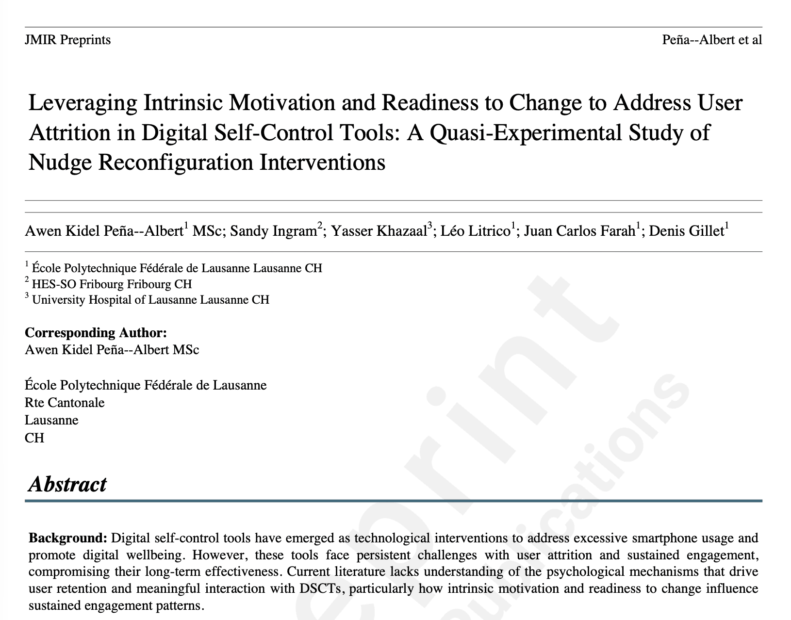 Detox Research Paper - JMIR Preprint